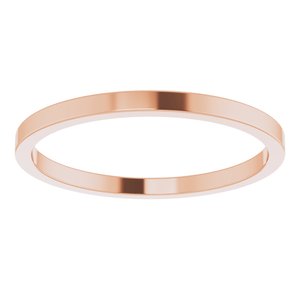 10K Rose 1.5 mm Flat Band Size 9.5