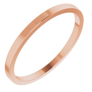 10K Rose 1.5 mm Flat Band Size 9.5