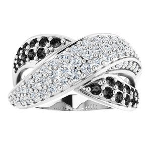 Criss-Cross Pav√© Ring