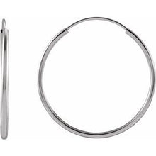 Load image into Gallery viewer, 14K White 20 mm Tube Hoop Earrings
