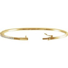 Load image into Gallery viewer, Baguette Accented Bangle Bracelet

