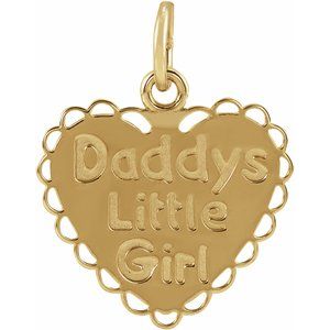 Gold Necklace Daddy's Girl Locket 14K Yellow 