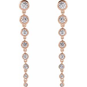 Bezel-Set Graduated Earrings