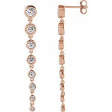 Load image into Gallery viewer, 14K Rose 1 3/4 CTW Lab-Grown Diamond Earrings
