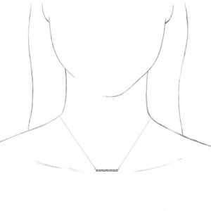 Sculptural-Inspired Bar Necklace or Center  