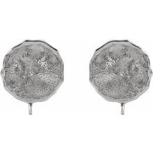 Load image into Gallery viewer, 14K White 14.4x11.75 mm Round Earring Top
