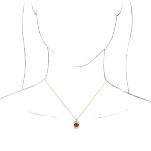 14K Yellow Ruby & 1/3 CTW Diamond 16-18" Necklace