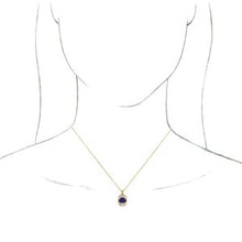 Load image into Gallery viewer, 14K Yellow Blue Sapphire &amp; 1/3 CTW Diamond 16-18&quot; Necklace

