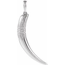 Load image into Gallery viewer, Sterling Silver 26.2x13.4 mm Tusk Pendant
