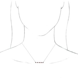 Bezel-Set Bar Necklace or Center  