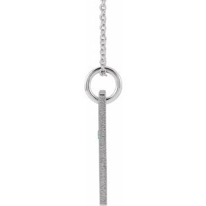 Accented Cross Bar Necklace or Pendant