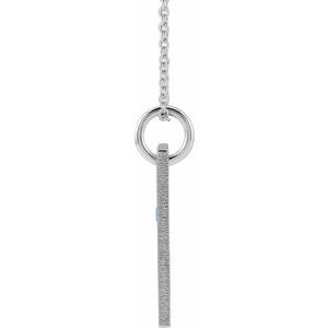 Accented Cross Bar Necklace or Pendant