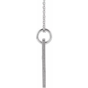 Accented Cross Bar Necklace or Pendant