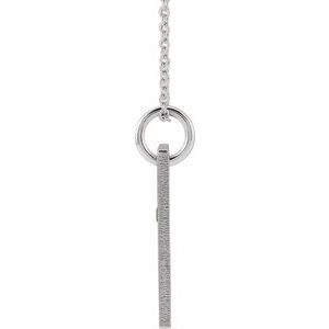 Accented Cross Bar Necklace or Pendant