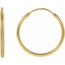 Load image into Gallery viewer, 14K Yellow 15 mm Tube Hoop Earrings
