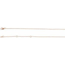 Load image into Gallery viewer, 14K Rose 1.1 mm Adjustable Diamond-Cut Cable Chain 6 1/2-7 1/2&quot; Bracelet
