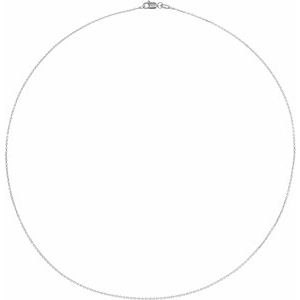 Sterling Silver 1.1 mm Diamond-Cut Cable 24" Chain