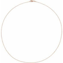 Load image into Gallery viewer, 10K Rose 1.1 mm Diamond-Cut Cable 16&quot; Chain
