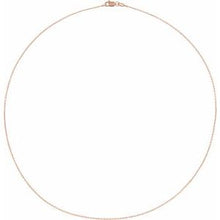 Load image into Gallery viewer, 10K Rose 1.1 mm Diamond-Cut Cable 18&quot; Chain
