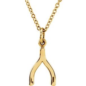 18K Yellow Vermeil Tiny Posh¬Æ Wishbone 16-18