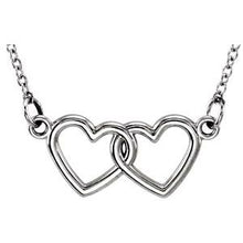 Charger l&#39;image dans la galerie, Sterling Silver Tiny Posh¬Æ Double Heart 16-18&quot; Necklace
