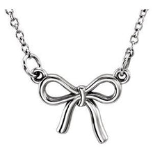 Load image into Gallery viewer, Sterling Silver Tiny Posh¬Æ Knotted Bow 16-18&quot; Necklace

