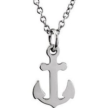 Charger l&#39;image dans la galerie, Sterling Silver Tiny Posh¬Æ Petite Anchor 16-18&quot; Necklace
