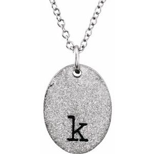 Sterling Silver 12.7x9.5 mm Oval Pendant