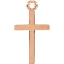 Load image into Gallery viewer, 14K Rose Cross Charm
