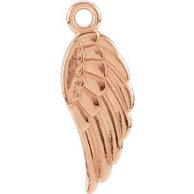 Load image into Gallery viewer, 14K Rose 19.7x5.5 mm Angel Wing Dangle
