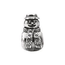Load image into Gallery viewer, Sterling Silver 16.5x9.75 mm Snowman Bead
