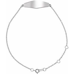 Sterling Silver Curved Bar 6-7