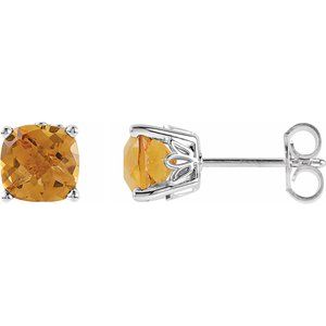 Sterling Silver Citrine Earrings