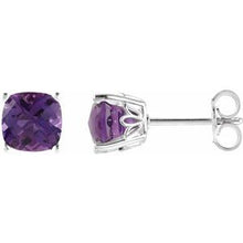 Load image into Gallery viewer, Sterling Silver Amethyst Earrings
