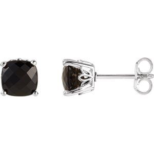 Sterling Silver Onyx Earrings