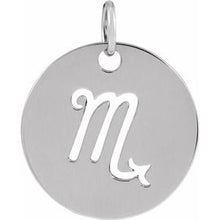 Load image into Gallery viewer, Sterling Silver Scorpio Zodiac Pendant
