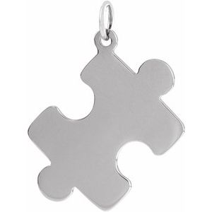 Sterling Silver 22.65x18 mm Puzzle Piece Pendant