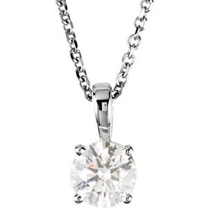 14K White 3/4 CTW Diamond 18" Necklace