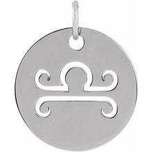 Load image into Gallery viewer, Sterling Silver Libra Zodiac Pendant
