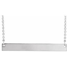 Load image into Gallery viewer, Sterling Silver 34x4 mm Bar 18&quot; Necklace
