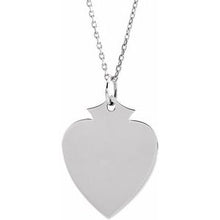 Load image into Gallery viewer, Sterling Silver 21.5x16.5 mm Shield 24&quot; Necklace
