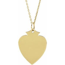 Charger l&#39;image dans la galerie, 18K Yellow Vermeil 21.5x16.5 mm Shield 24&quot; Necklace

