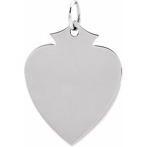 Sterling Silver 21.5x16.5 mm Shield Pendant