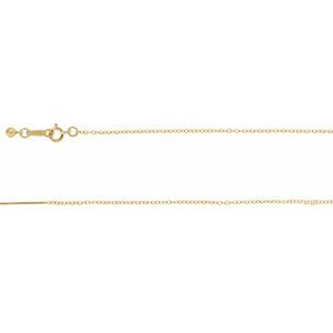14K Yellow Gold Filled 1.1 mm Threader Cable Chain 22