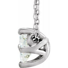Load image into Gallery viewer, Platinum 1/2 CT Diamond Solitaire 16-18&quot; Necklace

