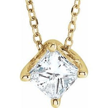 Load image into Gallery viewer, 14K Yellow 1/2 CT Diamond Solitaire 16-18&quot; Necklace

