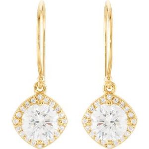 14K Yellow 2 1/5 CTW Diamond Earrings