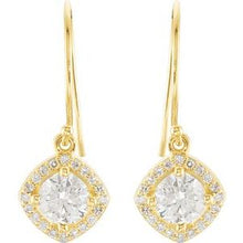 Charger l&#39;image dans la galerie, Boucles d&#39;oreilles en diamant 14K jaune 1 3/4 CTW
