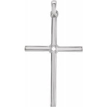 Load image into Gallery viewer, Sterling Silver 1.5 mm Round Cross Pendant Mounting
