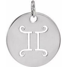 Load image into Gallery viewer, Sterling Silver Gemini Zodiac Pendant
